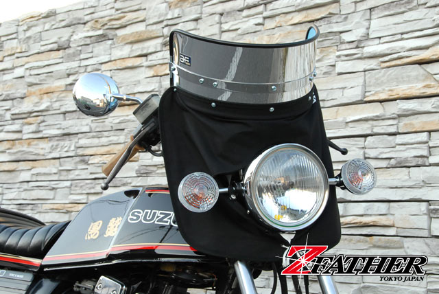 楽天市場】Z-FATHER 旭風防 メッキ 短風防(黒布タレ) : インポート