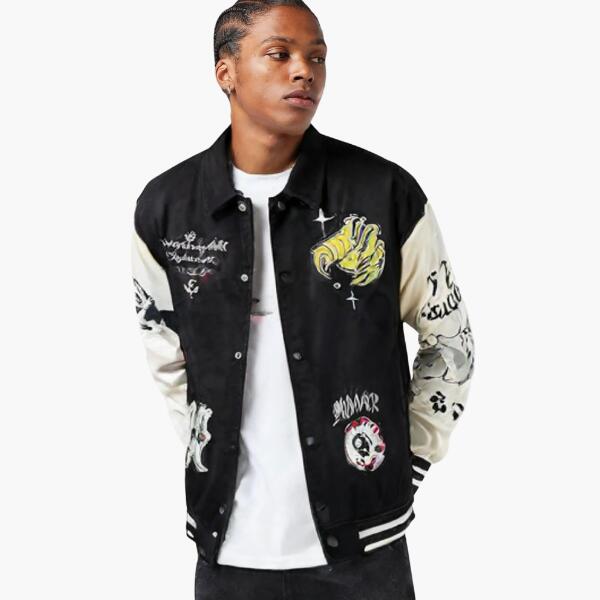 楽天市場】M2741「Patch Stadium Jacket Black」ワッペン&刺繍