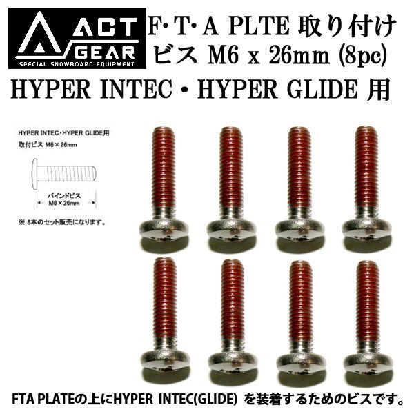 楽天市場】ACT GEAR / アクトギア FTA PLATE対応 ボード取付ビスM6 x