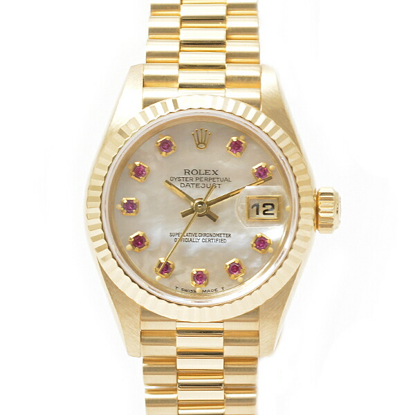 楽天市場】ロレックス レディース デイトジャスト 金無垢 イエロー