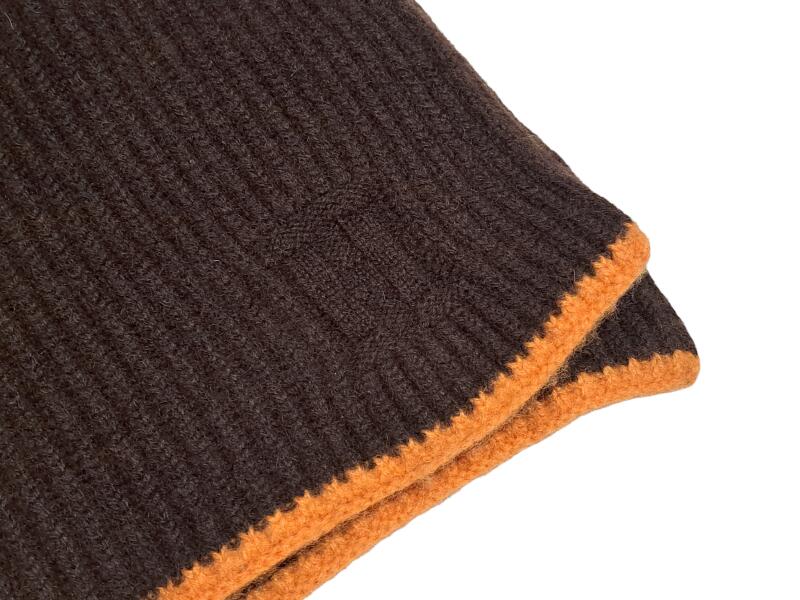 楽天市場】エルメス マフラー H柄 ブラウン 茶色 オレンジ カシミア