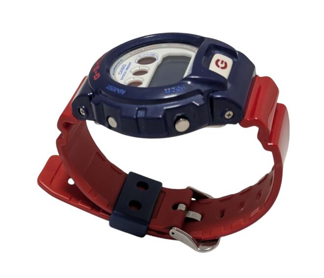 楽天市場】カシオ Gショック DW-6900AC ネイビー レッド 白文字盤 6900