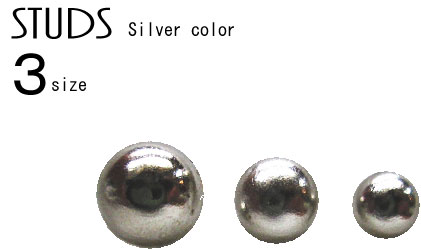 楽天市場】パーツ スタッズ鋲 (丸型サイズ3種類) /シルバー色☆20個