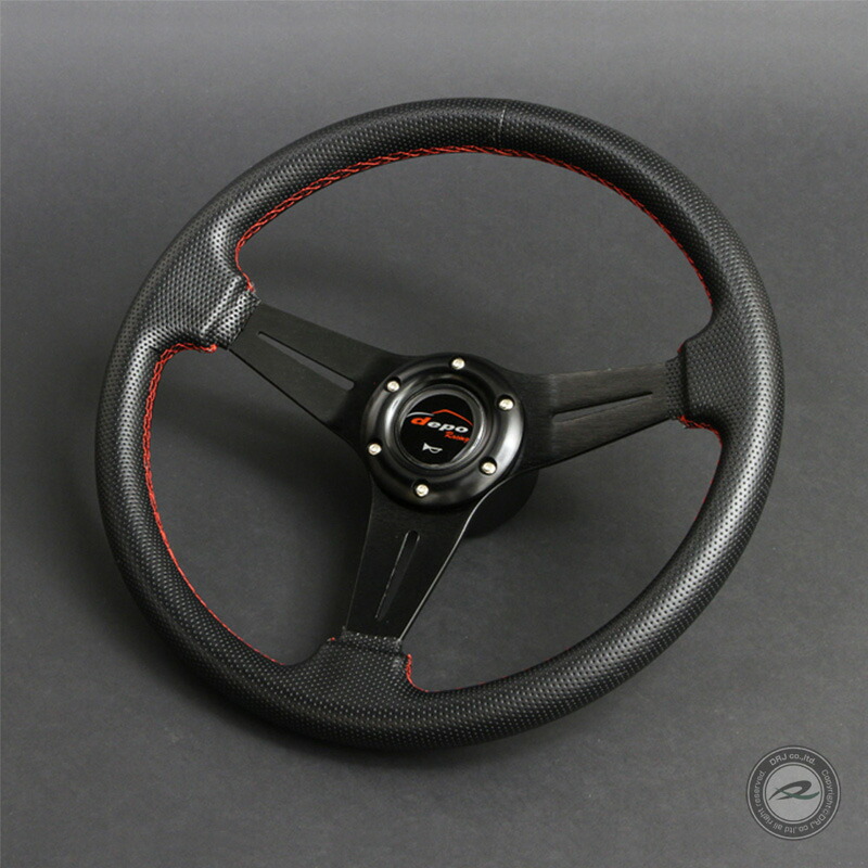 楽天市場】デポレーシング ステアリング ハンドル 35φ N パンチング