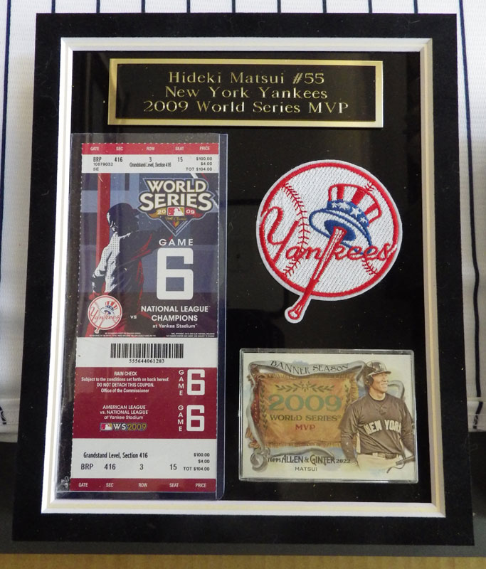 楽天市場】松井秀喜直筆サイン入り 2009年ワールドシリーズMVP記録書込