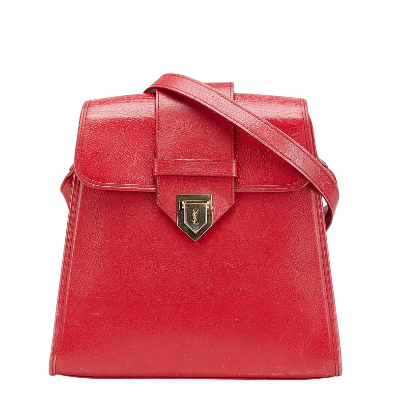 楽天市場】サンローラン YSLロゴ ショルダーバッグ ピンク レザー