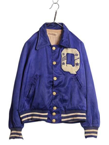 楽天市場】40s ☆ LOWE & CAMPBELL サテン ボタン スタジャン メンズ M