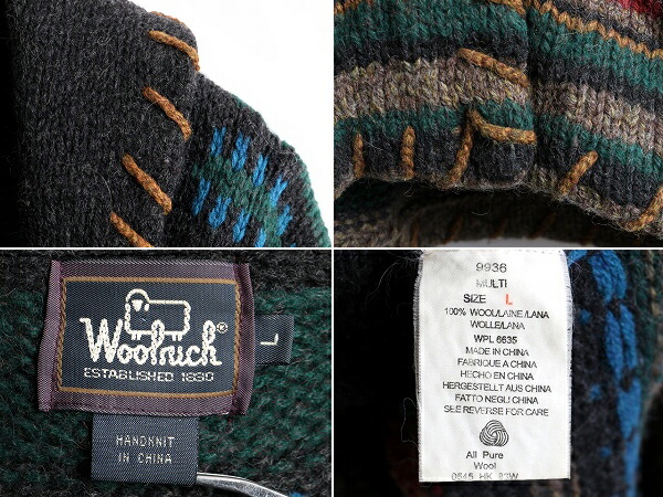 楽天市場】手編み 90s オールド □ ウールリッチ ネイティブ 総柄