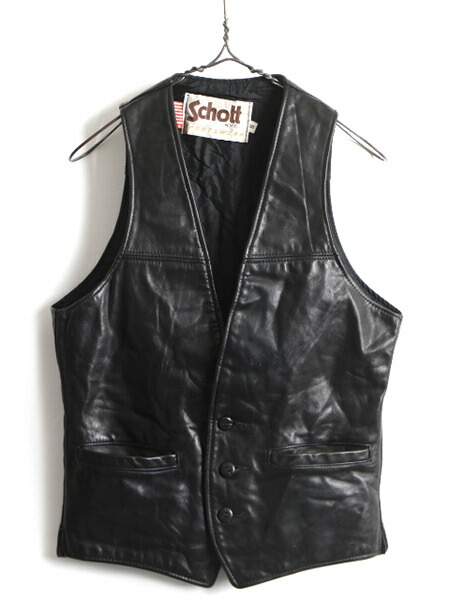 楽天市場】80's USA製 希少サイズ S 人気 黒 □ Schott ショット 本革