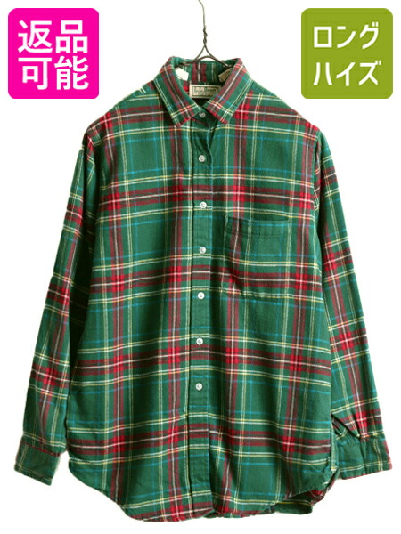 楽天市場】80s USA製 □ エルエルビーン チェック 長袖 フランネル