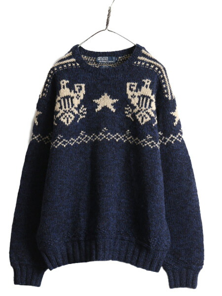 楽天市場】手編み ポロ ラルフローレン サンダーバード スター ウール