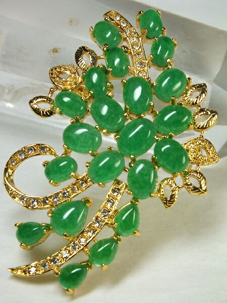 楽天市場】□龍香堂□☆ミャンマー翡翠（ひすい）ブローチ63mm