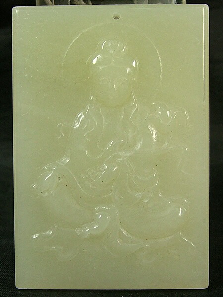 楽天市場】□龍香堂□☆和田白玉（ホータンはくぎょく）観音牌子