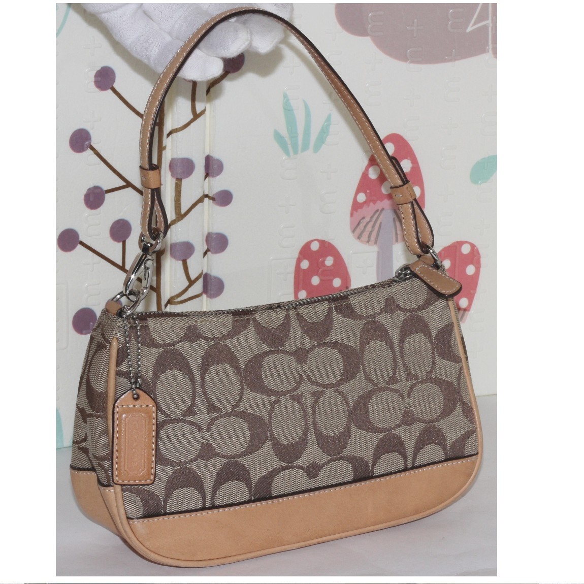 楽天市場】コーチ 6094 シグネチャー デミポーチ ブラウンの通販