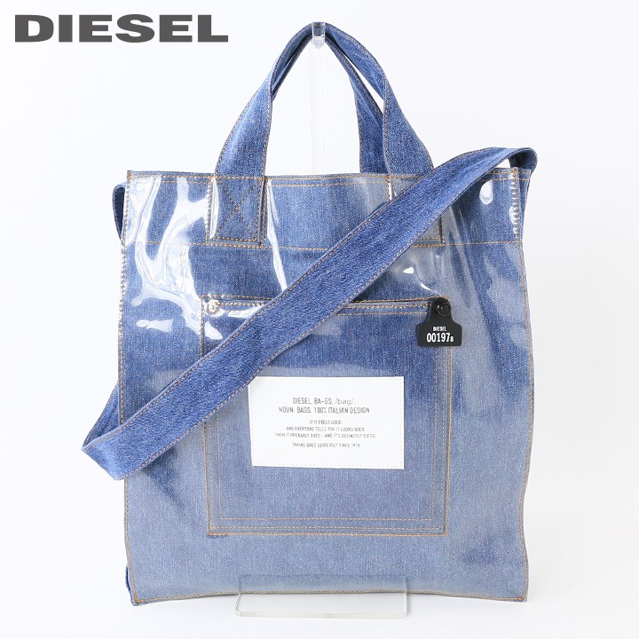 楽天市場】☆DIESEL ディーゼル レディース☆異素材ミックス 縦長 斜