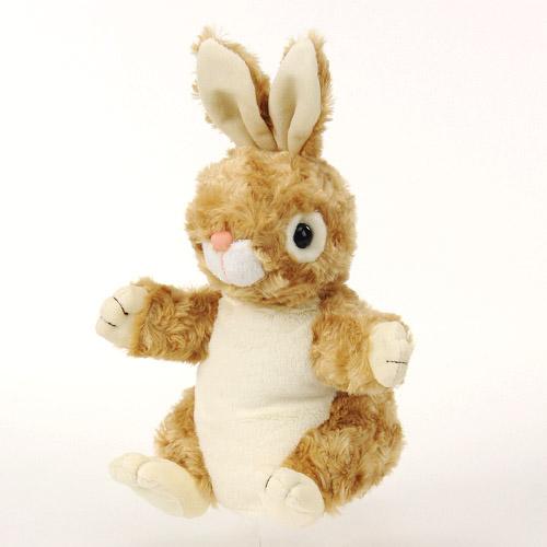 楽天市場】うさぎ ブラウン ハンドパペット ぬいぐるみ【HAND PUPPET