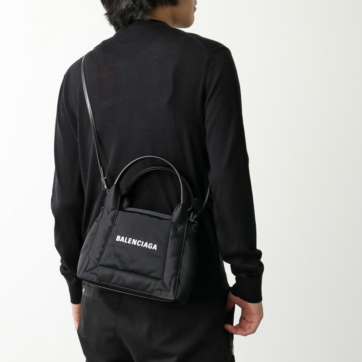 楽天市場】BALENCIAGA バレンシアガ ハンドバッグ NAVY CABAS XS AJ