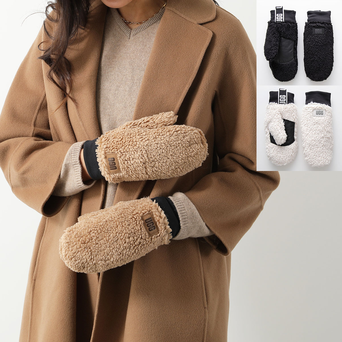 楽天市場】UGG アグ グローブ W SHERPA MITTEN W LOGO TAPE 21631
