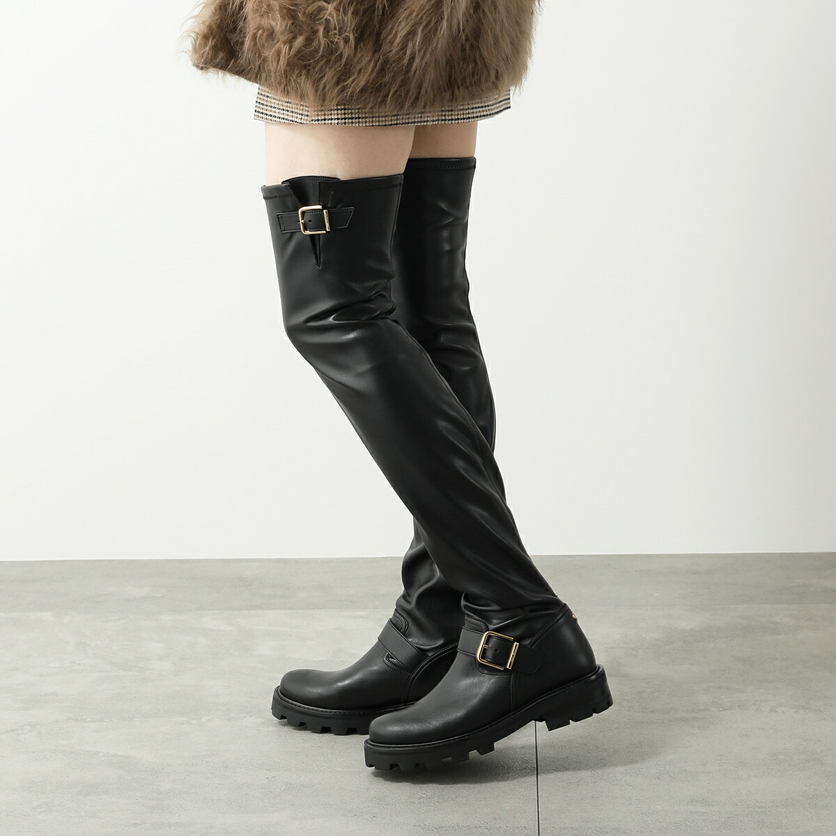 楽天市場】Jimmy Choo ジミーチュウ ニーハイブーツ BIKER II OTK FLAT