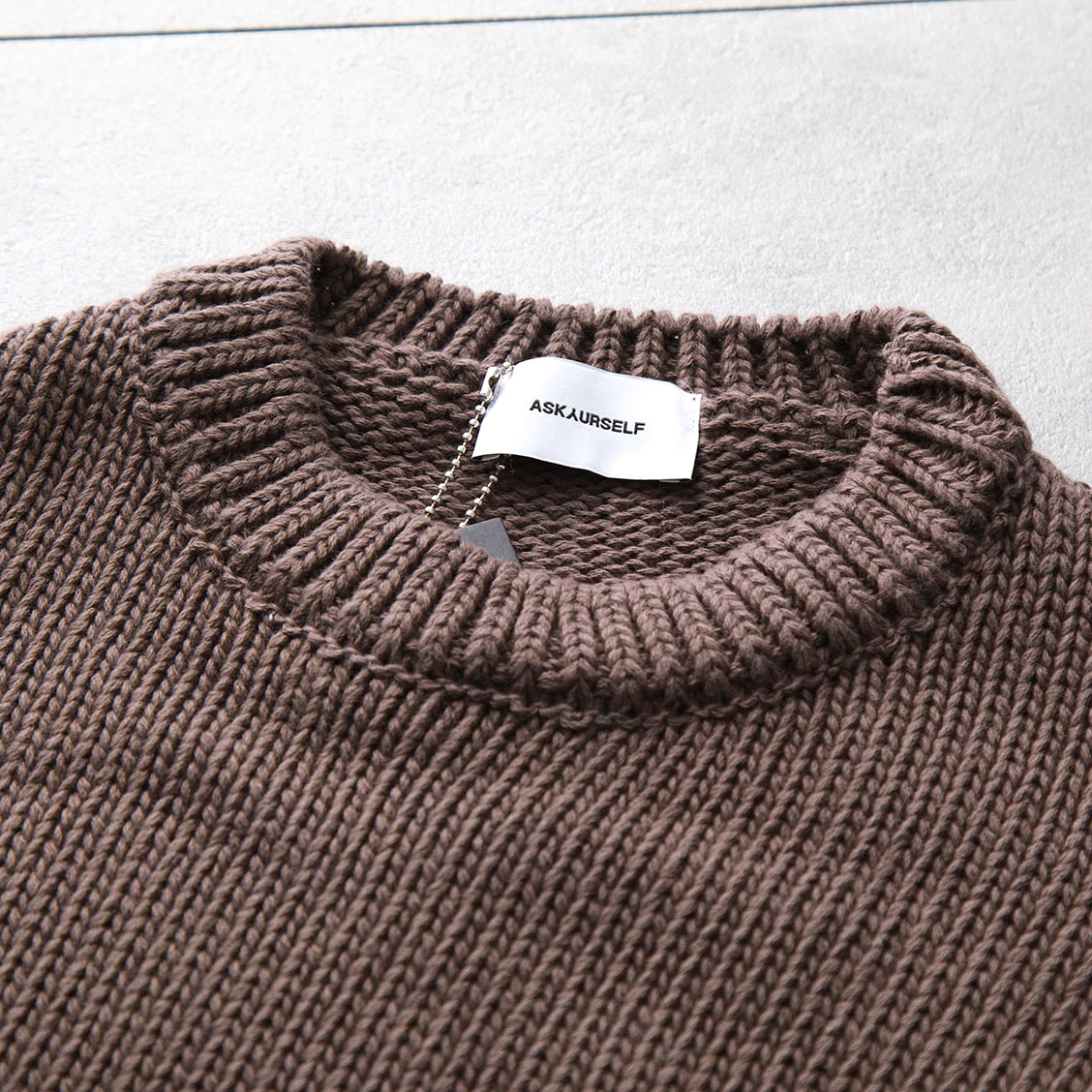 楽天市場】ASKYURSELF アスクユアセルフ ニット CHUNKY CROSS KNIT