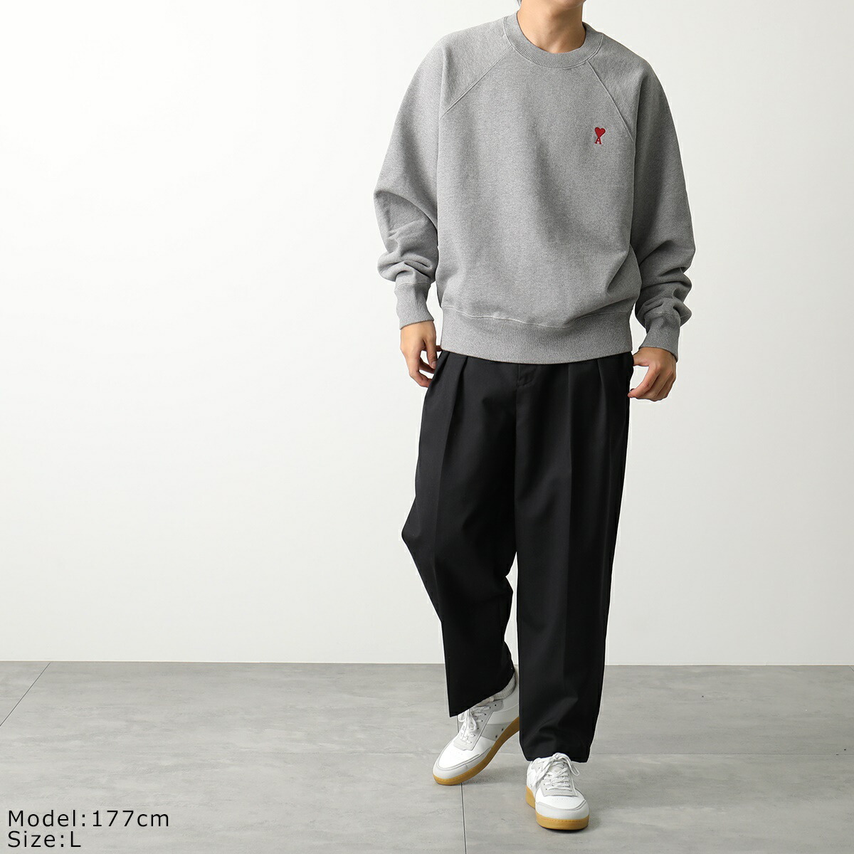 楽天市場】ami paris アミパリス 長袖 スウェットシャツ RED AMI DE