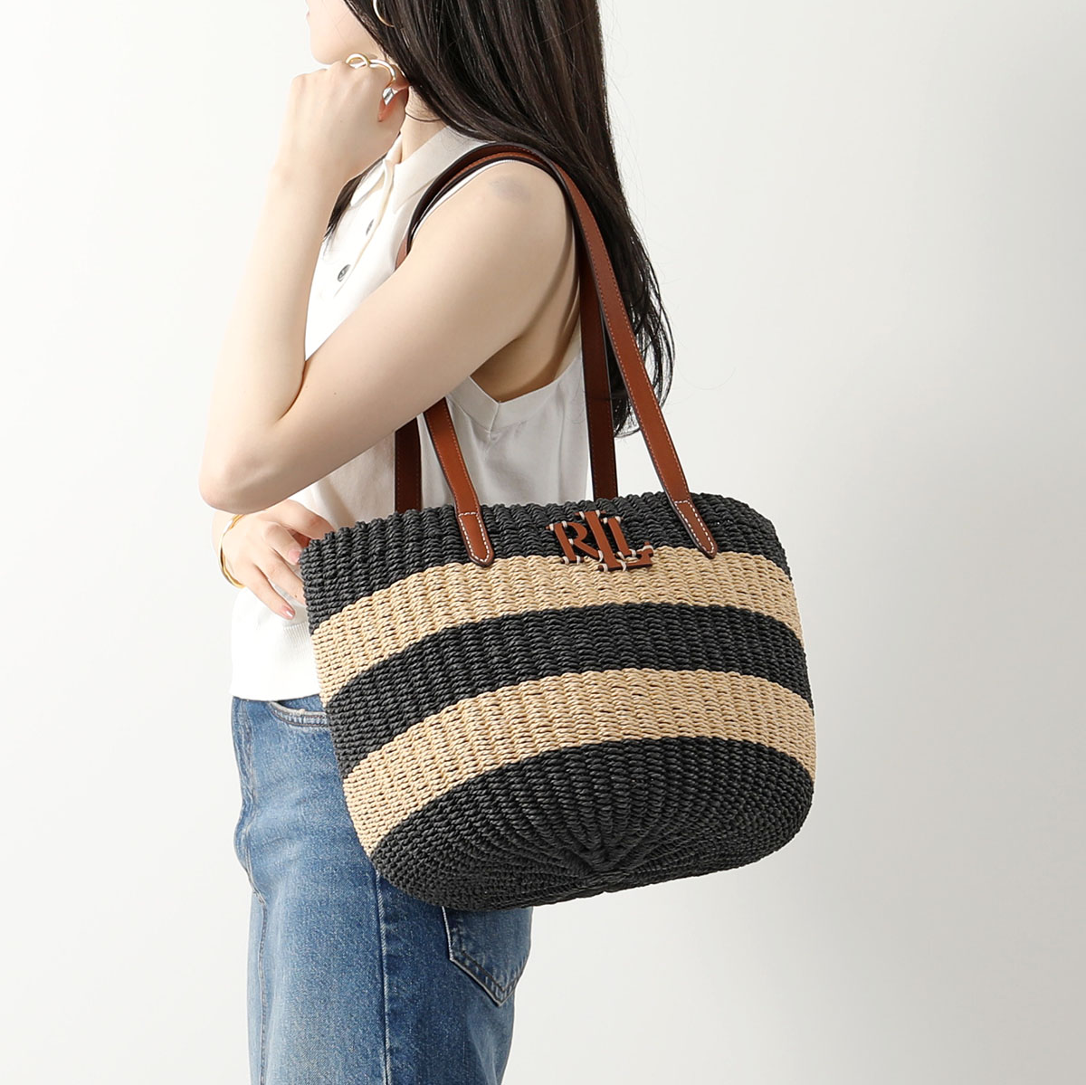 楽天市場】Lauren Ralph Lauren ローレンラルフローレン かごバッグ