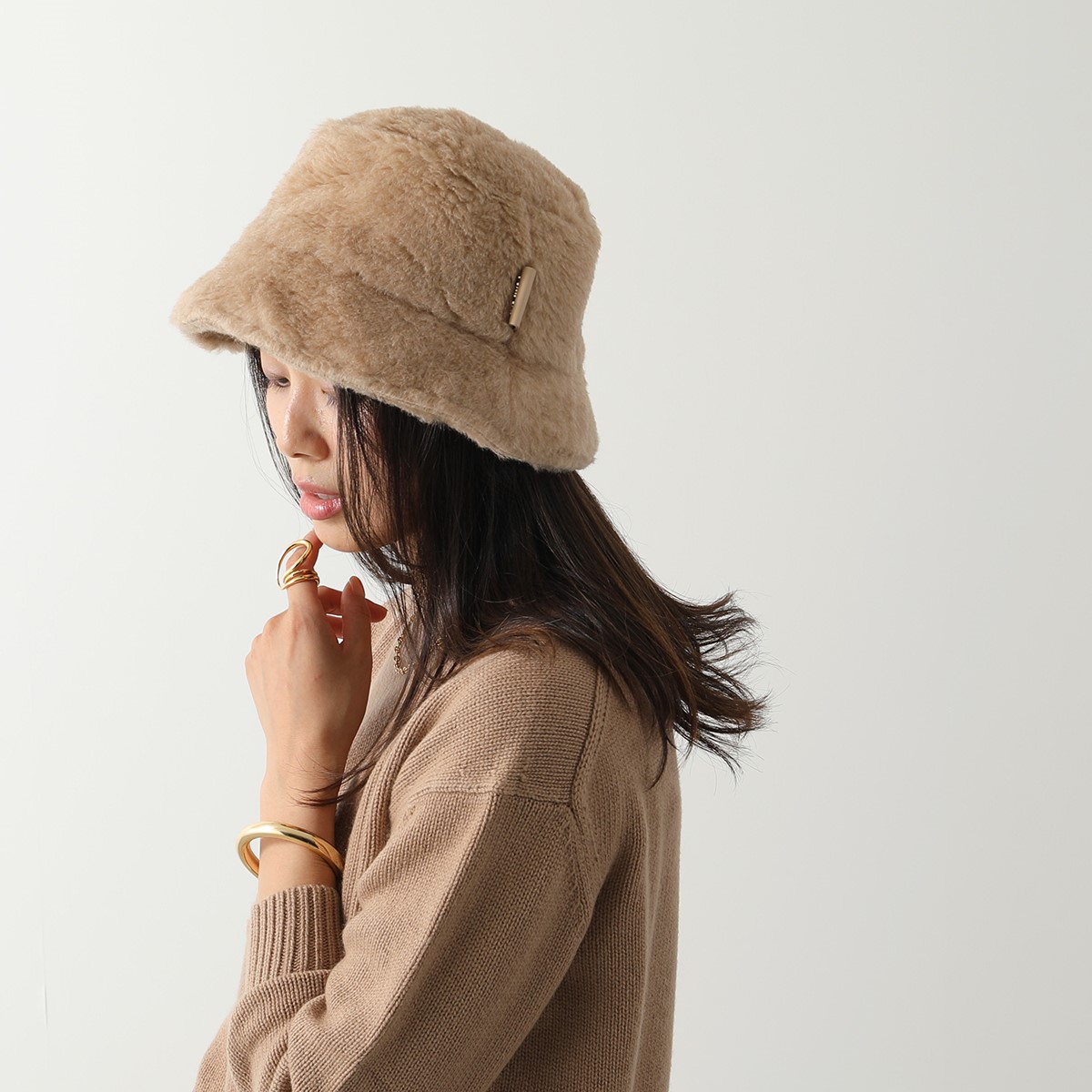 新✨アルパカ/シルク TEDDYFIGURA マックスマーラ テディベアハット 新