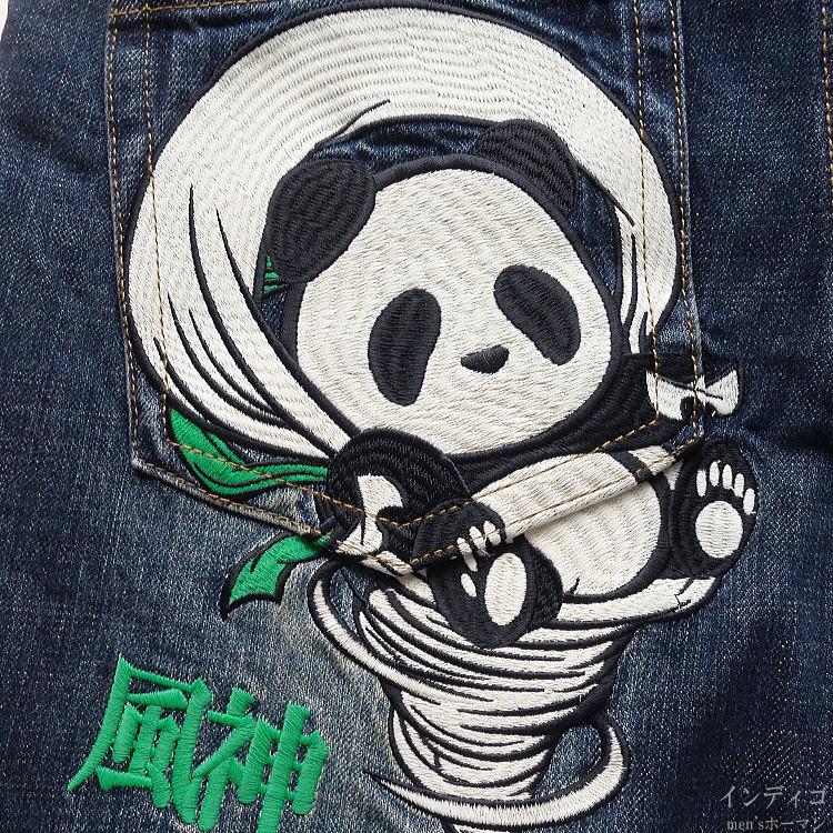 ☆美品☆ PANDIESTA JAPAN ツナギ デニム ヒッコリー デカロゴ 楽天