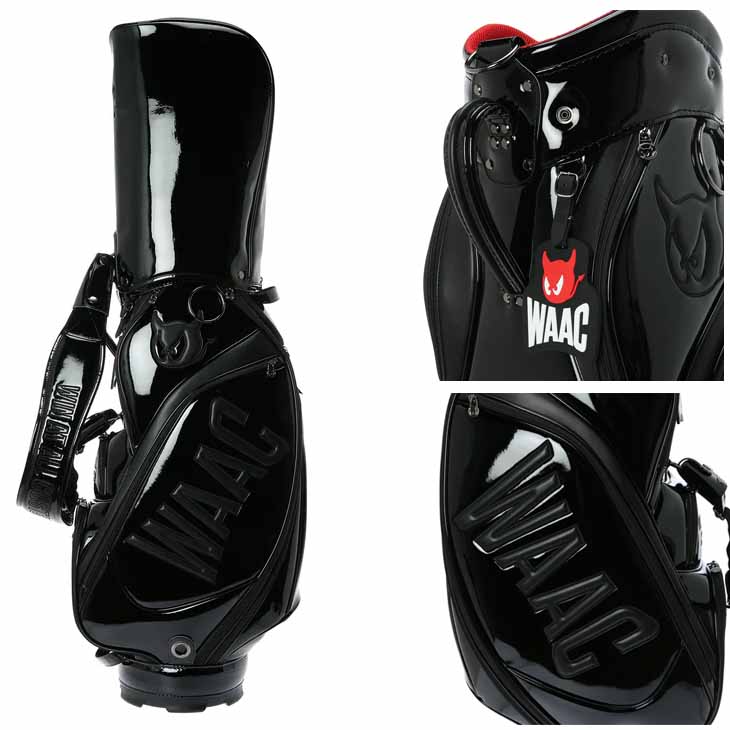 楽天市場】ワック WAAC UNISEX エナメル キャディバッグ ブラック