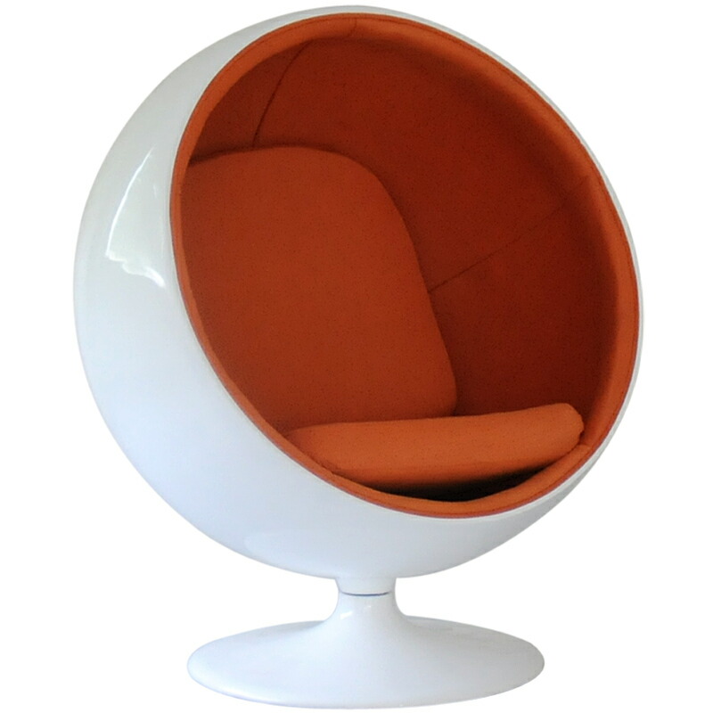 楽天市場】ボールチェア 色ホワイト×オレンジ エーロアールニオによる