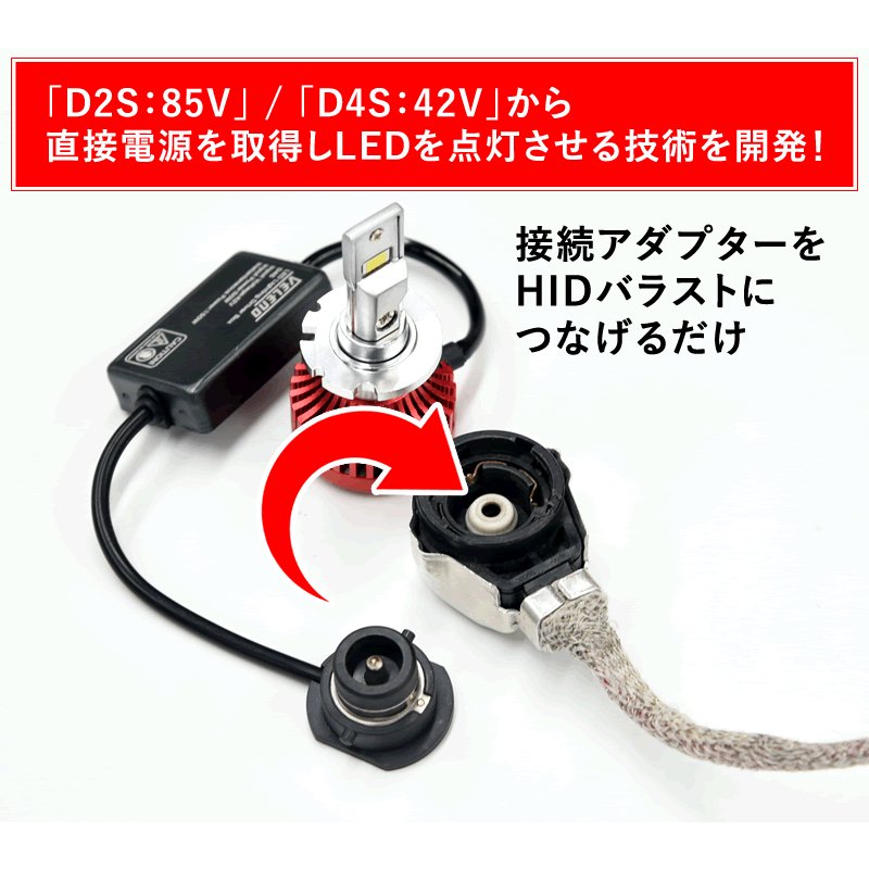 楽天市場】【20%オフ】VELENO 純正HID バルブ D2S D4S LED化キット LED