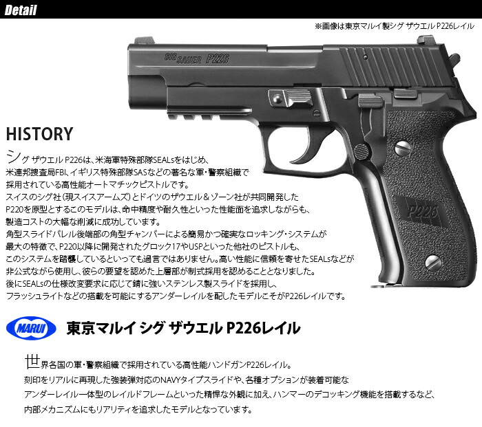 楽天市場】MARUI(東京マルイ) SIG SAUER P226 RAIL シグ ザウエル