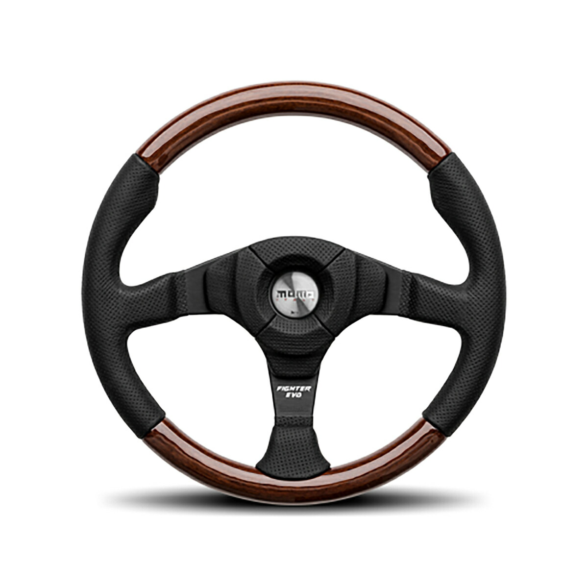 楽天市場】MOMO ステアリング ファイター エボ レザー ウッド F-34