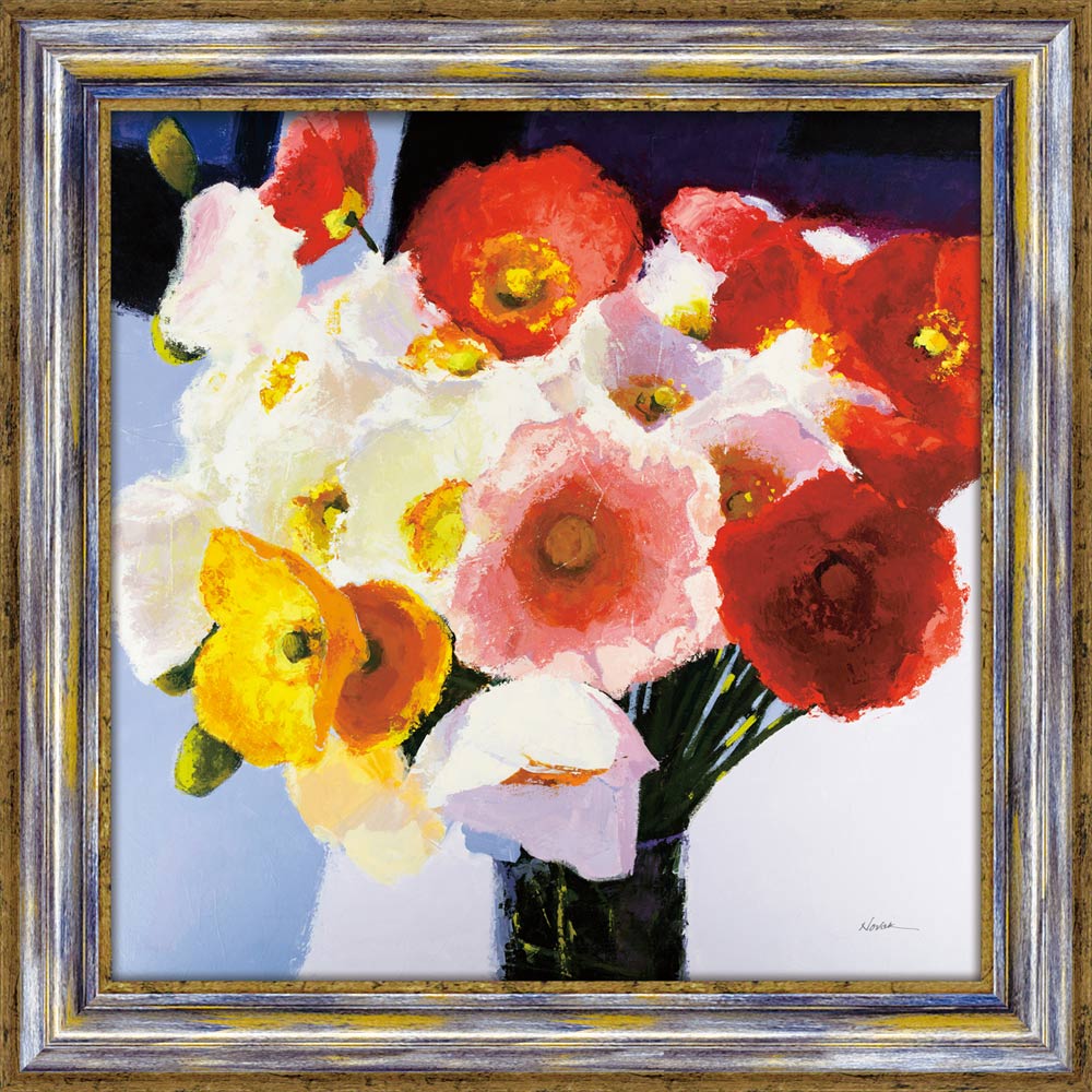 絵画 シャーリーノヴァック 花フラワーインテリア壁掛け3Lサイズ 絵画