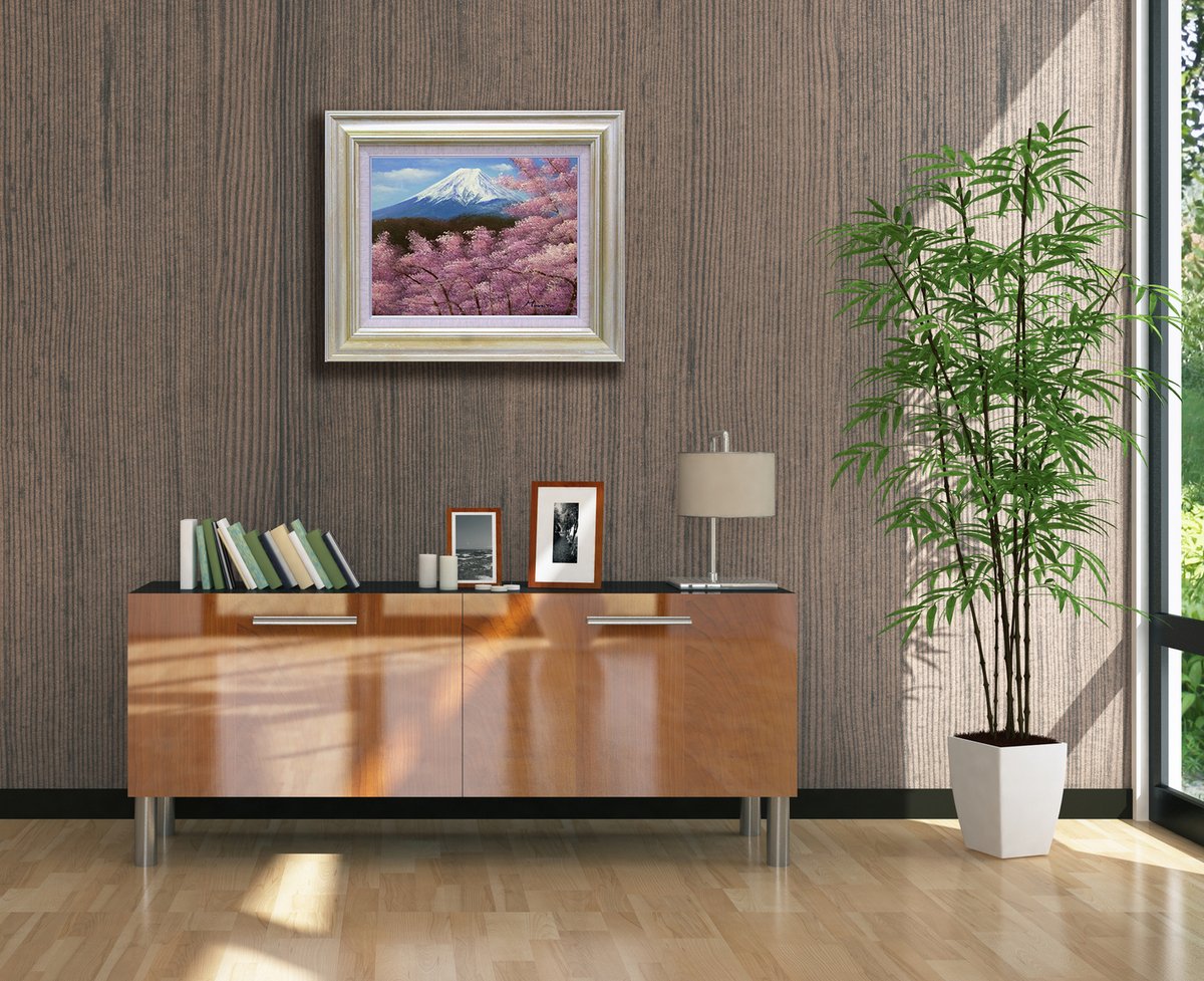 楽天市場】手描き油絵 沢田 雅士 小花(背景黄) F10 画家本人手描き絵画