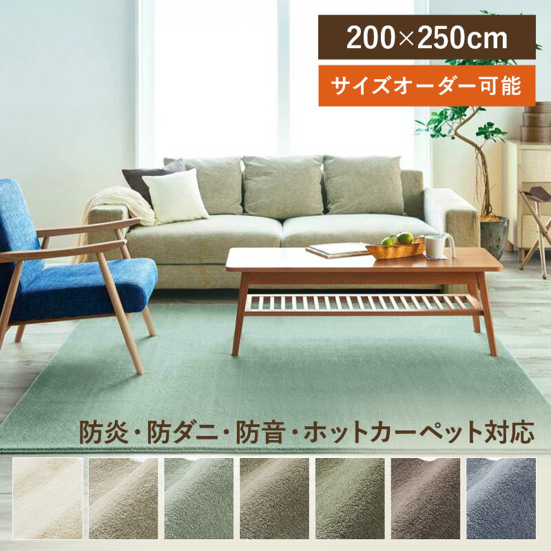 楽天市場】ラグ カーム 200×250 200cm×250cm 防炎 防ダニ スミノエ