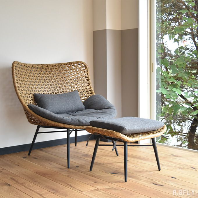 楽天市場】【2点セット】パーソナルチェア オットマンセット リゾート