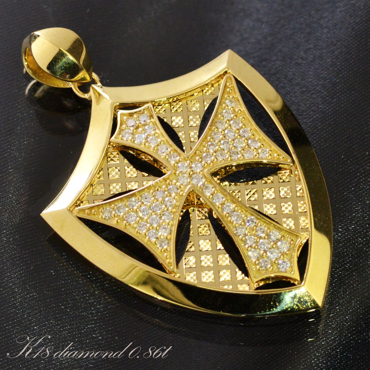 楽天市場】ペンダントトップ メンズ 18金 K18 ゴールド ダイヤモンド