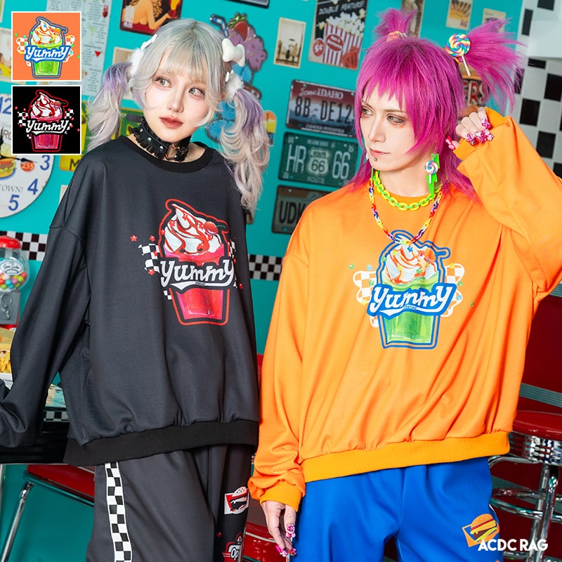楽天市場】Yummy スウェット トレーナー 長袖 原宿 原宿系