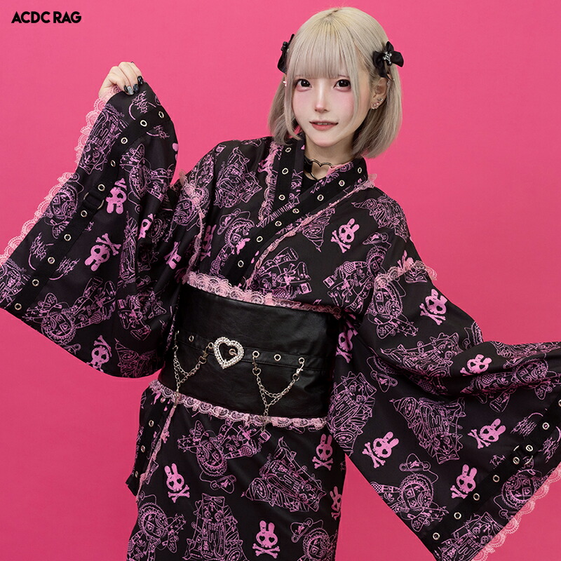 楽天市場】PUNKYバニー KIMONO 着物 浴衣 和風 原宿 原宿系