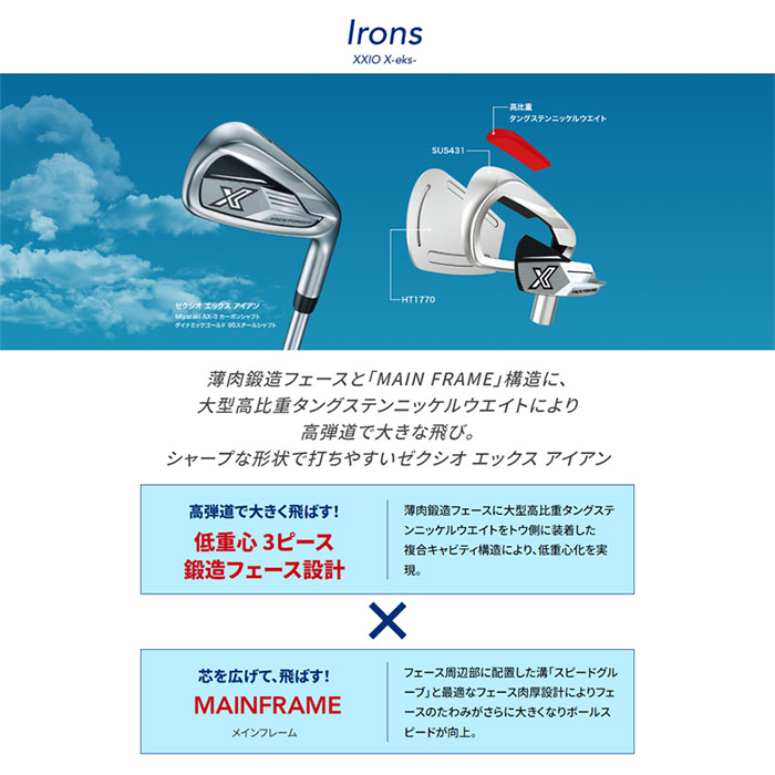 楽天市場】ダンロップ -DUNLOP- XXIO X-eks- アイアン 2024年モデル 5