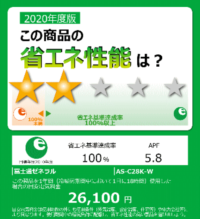 楽天市場】富士通ゼネラル□AS-C28K-W□ 2020年モデル【-nocria-C