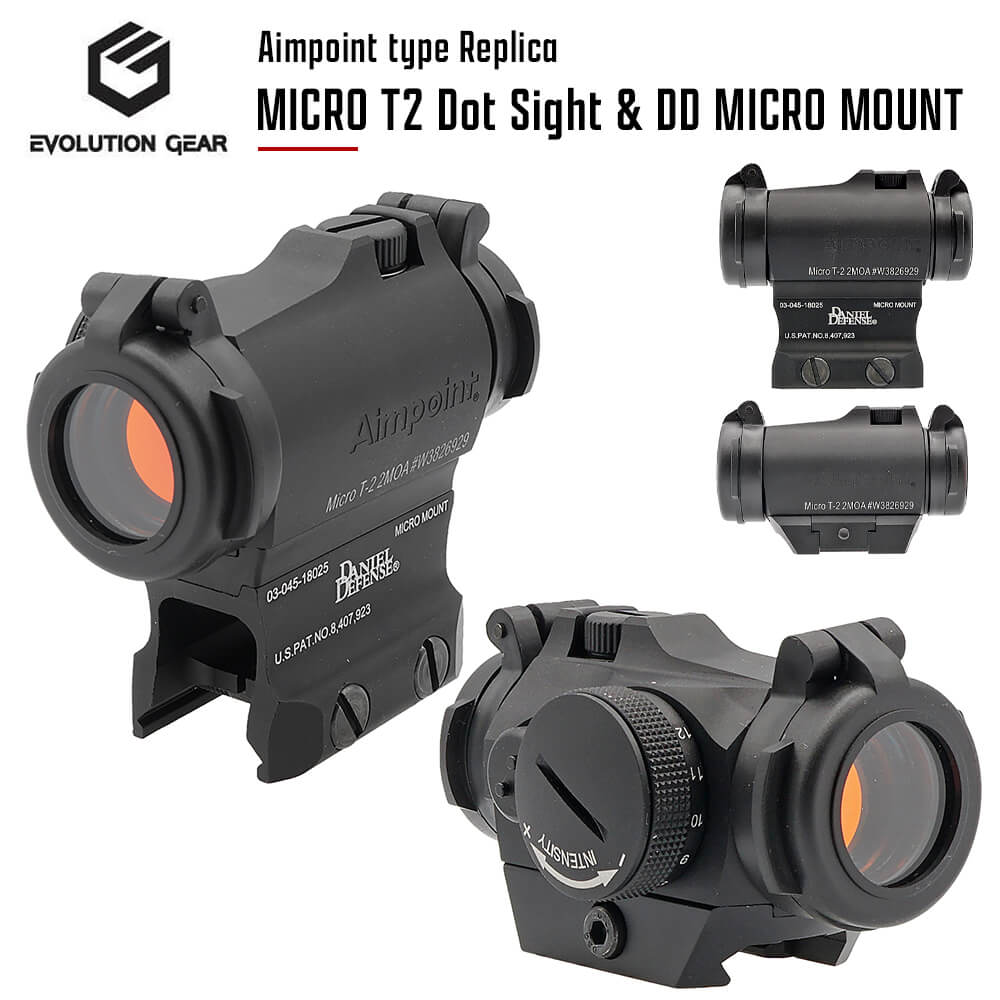 楽天市場】【 Evolution Gear 製 】Aimpoint Micro T-2 ドットサイト