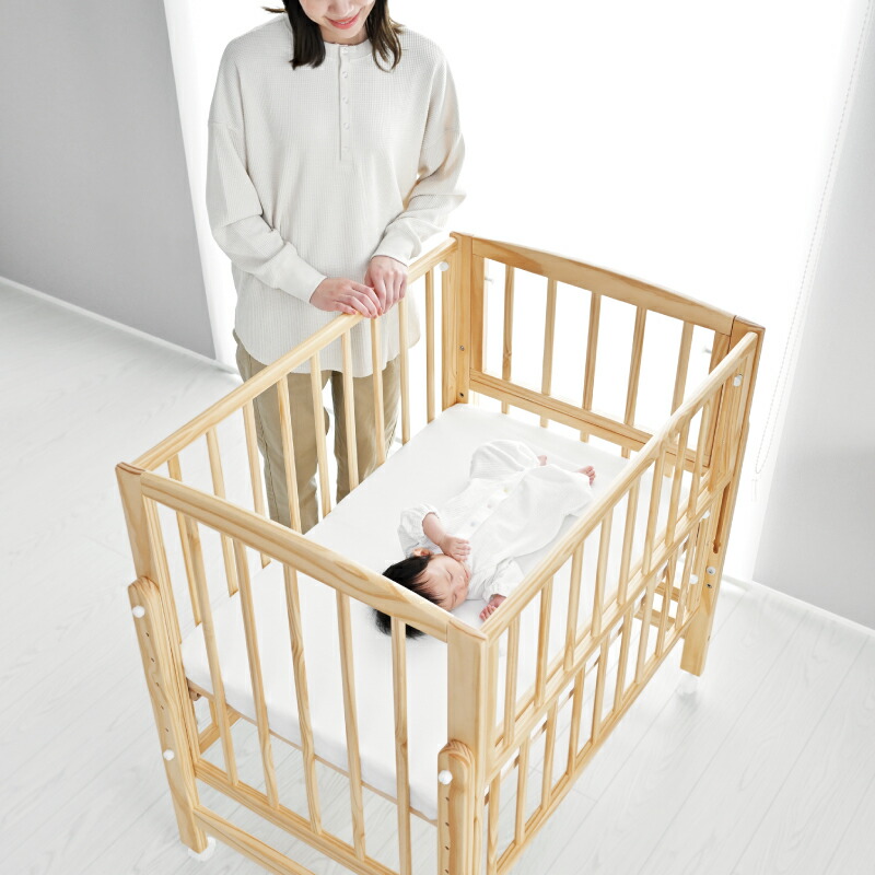 2024年3月購入 nommoc Wオープン ハイタイプ ベビーベッド ホワイト