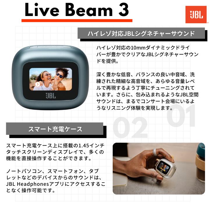 楽天市場】JBL Live Beam3 ライブビーム3 完全ワイヤレスイヤホン