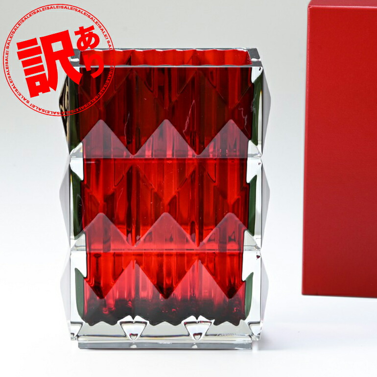 楽天市場】【訳あり】バカラ ベース 花瓶 ルクソール LOUXOR レッド