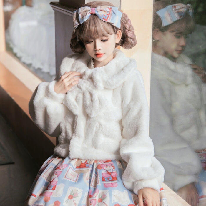ロリータ ファー付きケープコート Innocent World ショート ロリータ