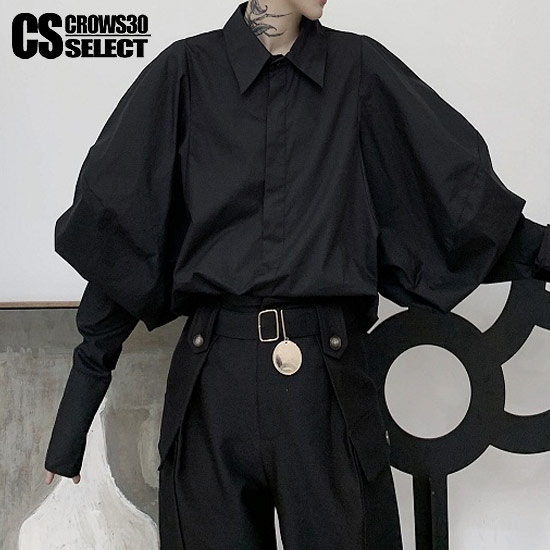 楽天市場】パフスリーブシャツ メンズ モード系 送料無料 ビッグシャツ