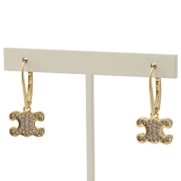 楽天市場】セリーヌ CELINE ピアストリオンフ ラインストーン