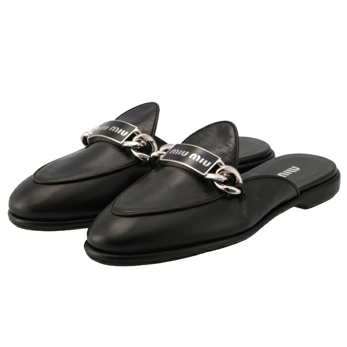 楽天市場】ミュウミュウ MIU MIU フラットシューズ スリッパ ミュール